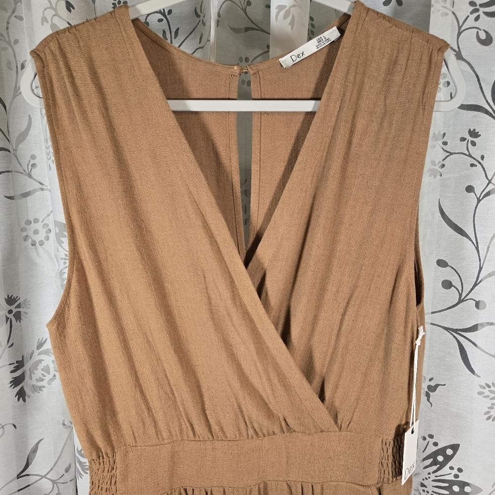 Dex “Miley” Romper Dark Tan, Size Large, New With‎ Tags, Brown Dex Romper Large - Picture 2 of 8